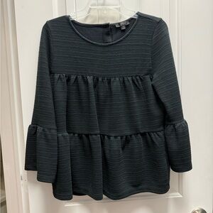 Women's Black Textured Top